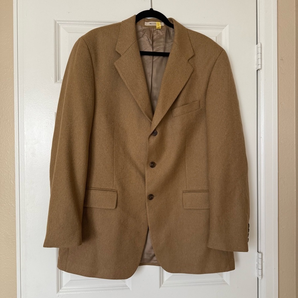 Vintage Polo Ralph Lauren Blazer Mens 44L Wool Camel color